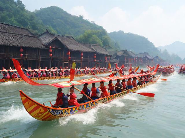 九游体育网站_ 乡村传统划龙舟赛，传承古老的水上文化，游戏划龙舟游戏规则