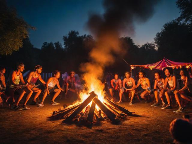 九游体育网站_ 乡村篝火晚会运动会，乡土气息浓郁的运动盛典，篝火晚会集体游戏
